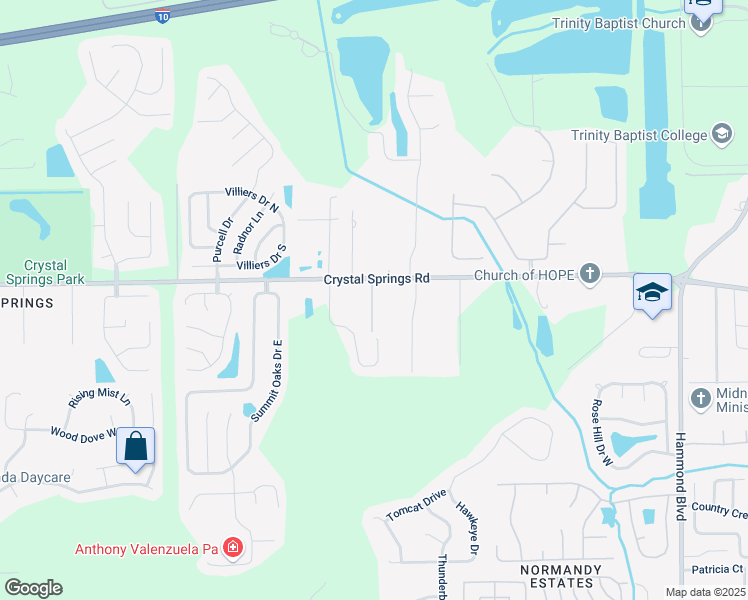 map of restaurants, bars, coffee shops, grocery stores, and more near 1259 Darden Road in Jacksonville