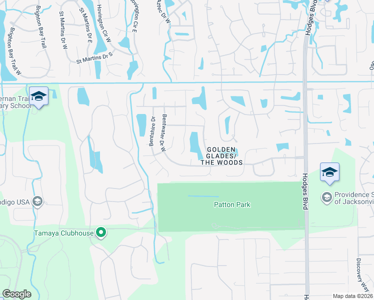 map of restaurants, bars, coffee shops, grocery stores, and more near 2451 Cool Springs Drive South in Jacksonville