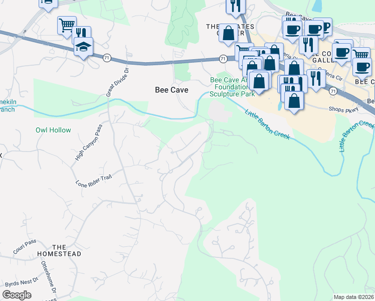map of restaurants, bars, coffee shops, grocery stores, and more near 4801 Pecan Chase in Austin
