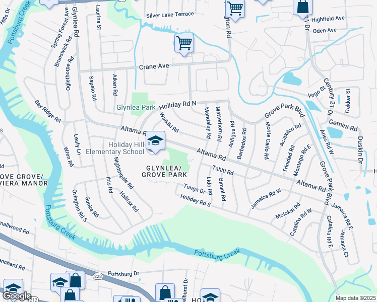 map of restaurants, bars, coffee shops, grocery stores, and more near 7112 Altama Road in Jacksonville
