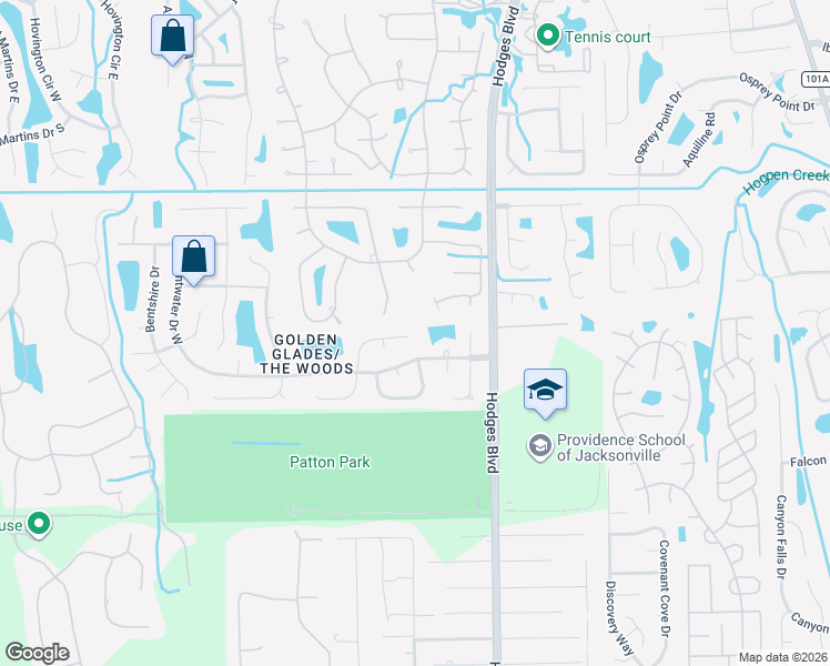 map of restaurants, bars, coffee shops, grocery stores, and more near 12996 Silver Springs Drive North in Jacksonville