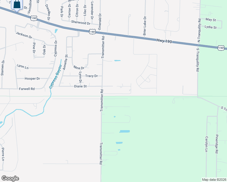 map of restaurants, bars, coffee shops, grocery stores, and more near 30327 Huey Street in Lacombe