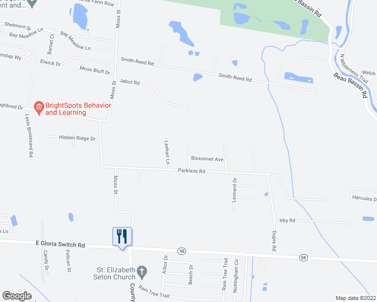map of restaurants, bars, coffee shops, grocery stores, and more near 215 Des Jardin Avenue in Lafayette