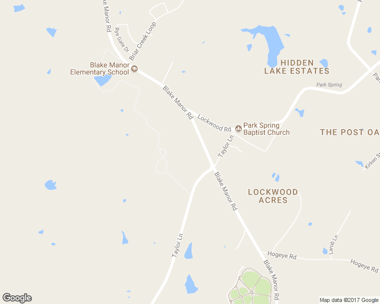 map of restaurants, bars, coffee shops, grocery stores, and more near 18301 Blake Manor Road in Manor