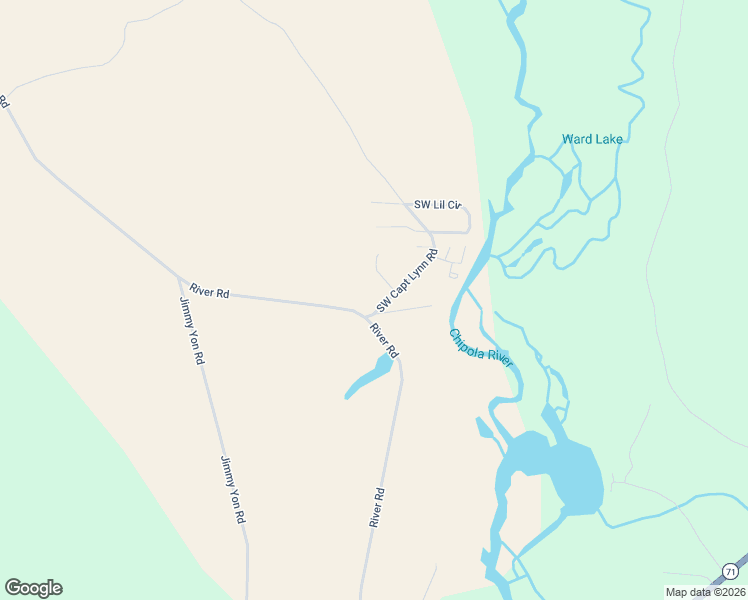 map of restaurants, bars, coffee shops, grocery stores, and more near River Road in Wewahitchka