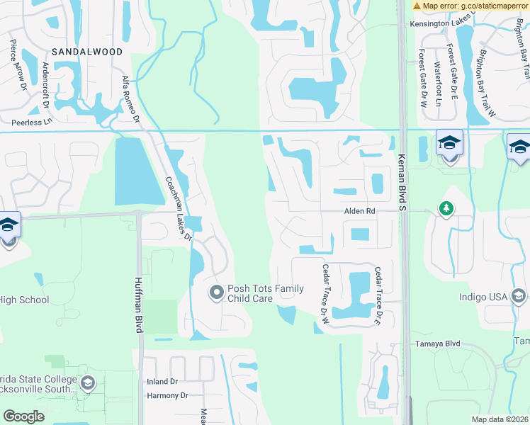 map of restaurants, bars, coffee shops, grocery stores, and more near 12018 Scarsdale Drive in Jacksonville