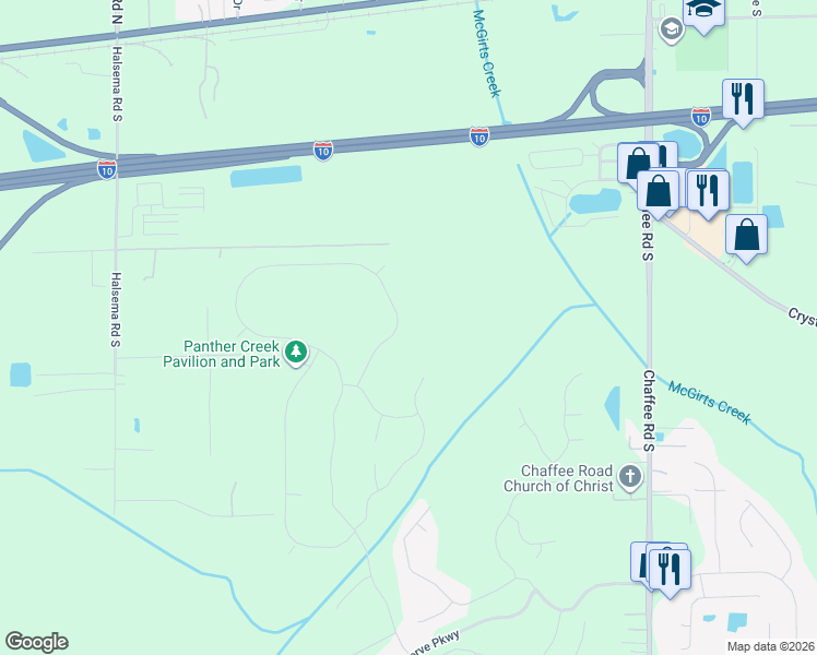 map of restaurants, bars, coffee shops, grocery stores, and more near 11367 Panther Creek Parkway in Jacksonville