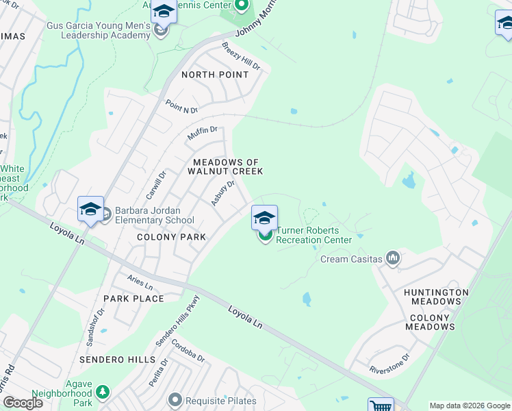 map of restaurants, bars, coffee shops, grocery stores, and more near 7013 Colony Loop Drive in Austin