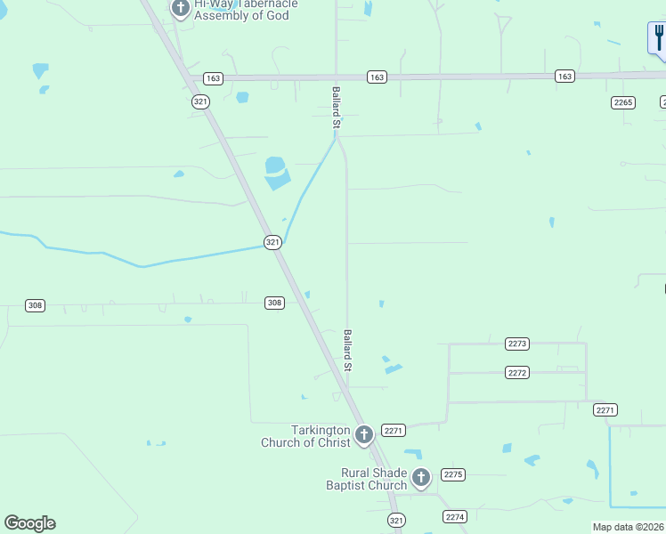 map of restaurants, bars, coffee shops, grocery stores, and more near 371 County Road 2267 in Cleveland