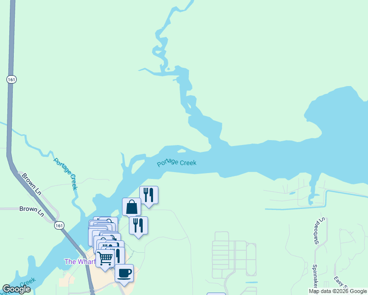 map of restaurants, bars, coffee shops, grocery stores, and more near 4985 Wharf Parkway in Orange Beach