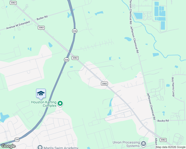 map of restaurants, bars, coffee shops, grocery stores, and more near 11736 Farm to Market Road 3083 in Conroe