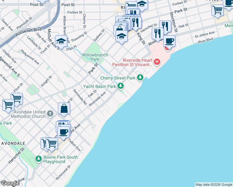 map of restaurants, bars, coffee shops, grocery stores, and more near 2970 Florida 211 in Jacksonville