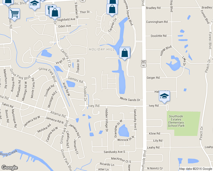 map of restaurants, bars, coffee shops, grocery stores, and more near 8856 Grassy Bluff Drive in Jacksonville