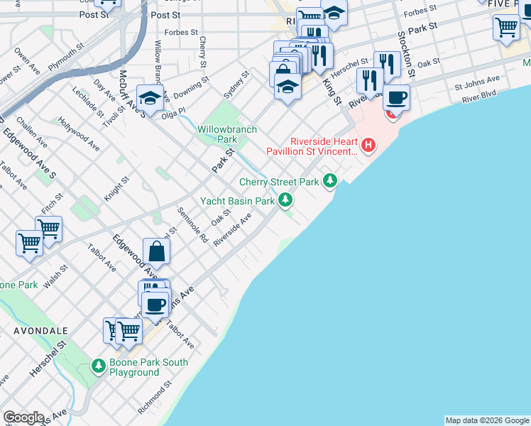 map of restaurants, bars, coffee shops, grocery stores, and more near 2970 Florida 211 in Jacksonville
