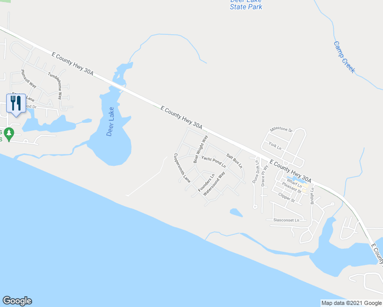 map of restaurants, bars, coffee shops, grocery stores, and more near 31 Keel Court in Panama City Beach