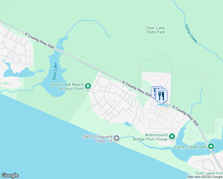 map of restaurants, bars, coffee shops, grocery stores, and more near 30 North Shingle Ln in Walton County