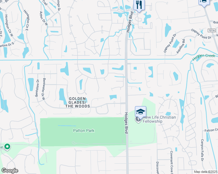map of restaurants, bars, coffee shops, grocery stores, and more near 13013 Viburnum Drive South in Jacksonville