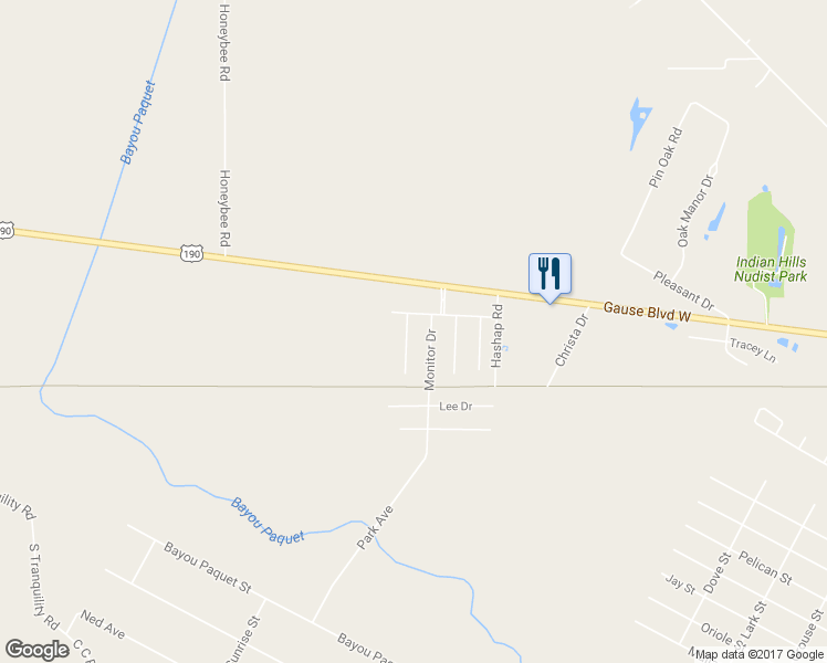 map of restaurants, bars, coffee shops, grocery stores, and more near 301 Merrimac Drive in Slidell