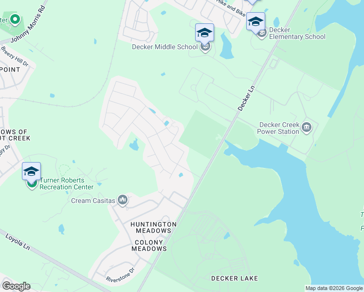 map of restaurants, bars, coffee shops, grocery stores, and more near 8332 Mimi Lane in Austin