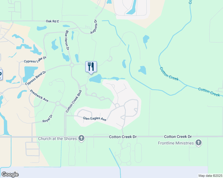 map of restaurants, bars, coffee shops, grocery stores, and more near 3702 Turnberry Drive in Gulf Shores