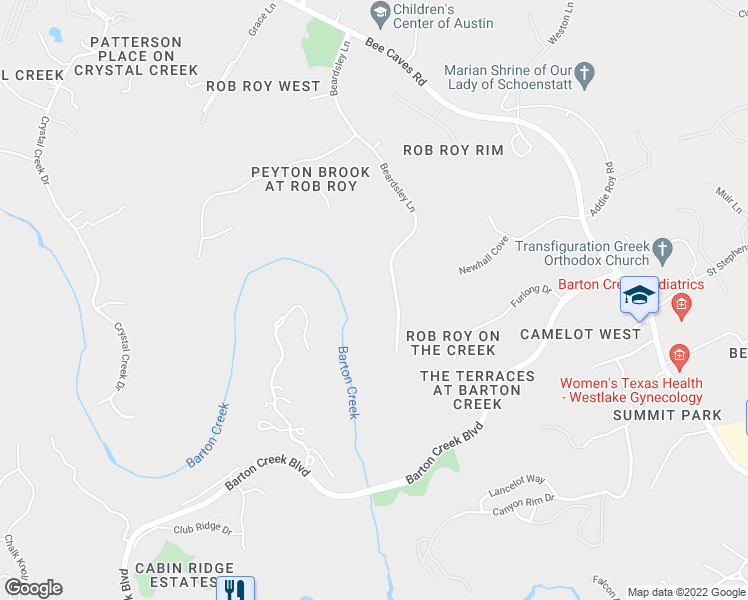 map of restaurants, bars, coffee shops, grocery stores, and more near 700 Beardsley Lane in Austin