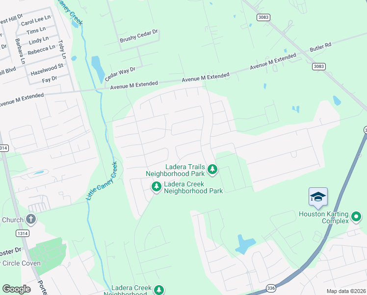 map of restaurants, bars, coffee shops, grocery stores, and more near 3673 Piney Point Road in Conroe