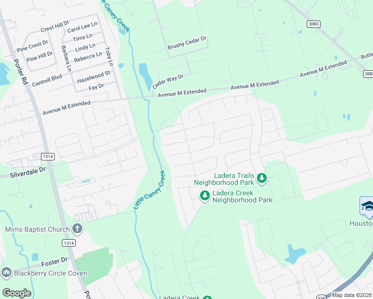 map of restaurants, bars, coffee shops, grocery stores, and more near 4115 Ladera Creek Trace in Conroe
