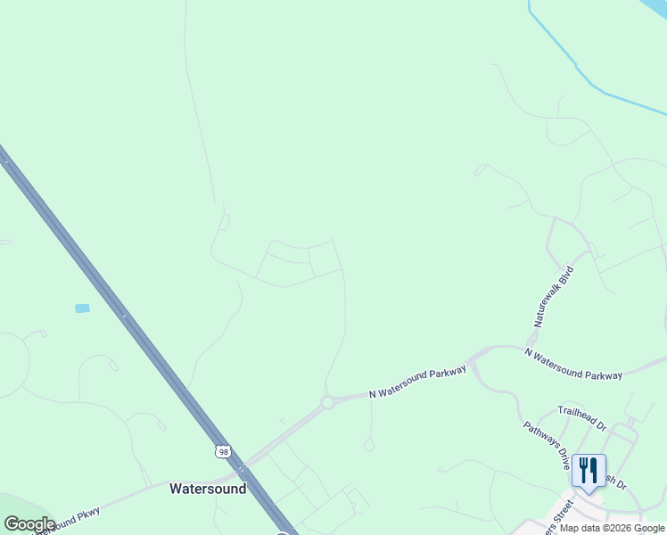 map of restaurants, bars, coffee shops, grocery stores, and more near in Watersound