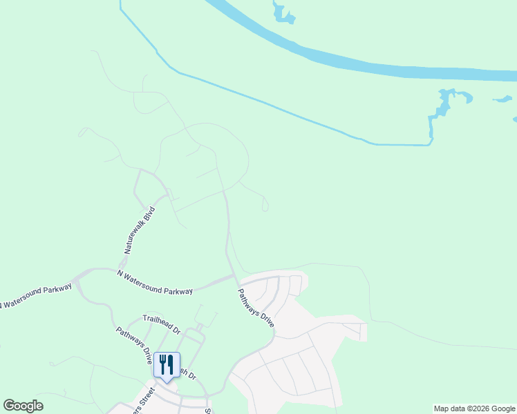 map of restaurants, bars, coffee shops, grocery stores, and more near 234 Pathways Drive in Watersound
