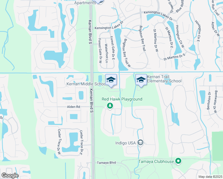 map of restaurants, bars, coffee shops, grocery stores, and more near 2271 Kernan Boulevard South in Jacksonville