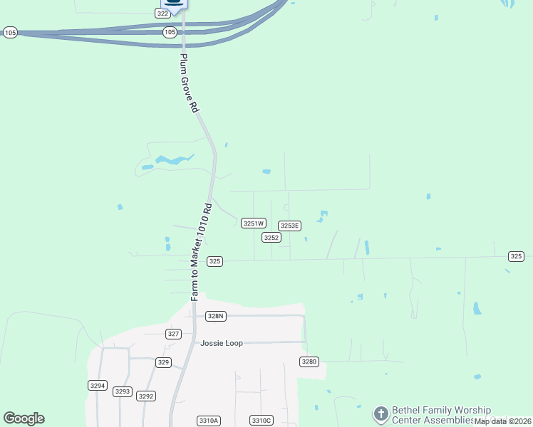 map of restaurants, bars, coffee shops, grocery stores, and more near 196 County Road 3252 in Cleveland