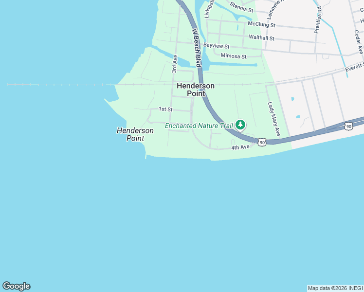 map of restaurants, bars, coffee shops, grocery stores, and more near 101 4th Avenue in Pass Christian