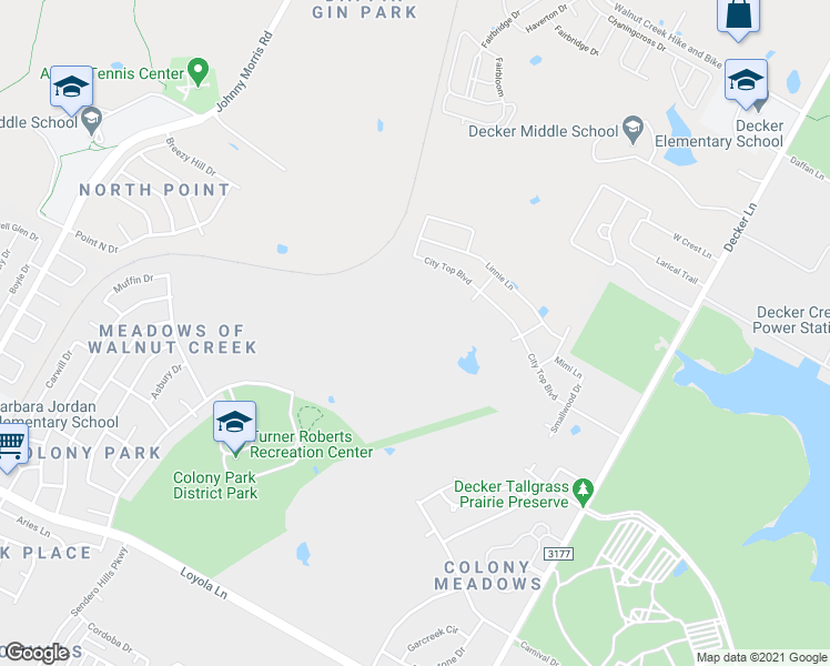 map of restaurants, bars, coffee shops, grocery stores, and more near 7318 Daves Landing Drive in Austin