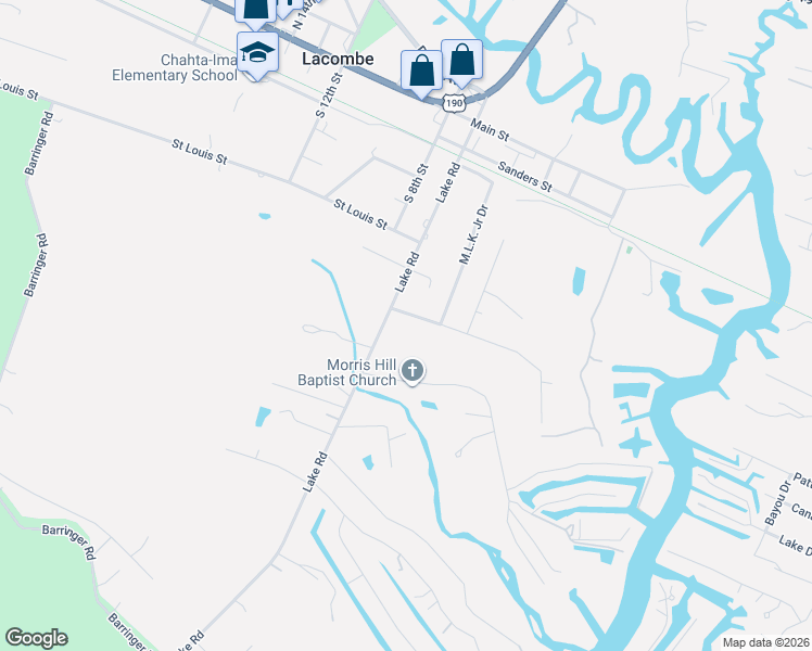 map of restaurants, bars, coffee shops, grocery stores, and more near 28034 Napoleon Road in Lacombe
