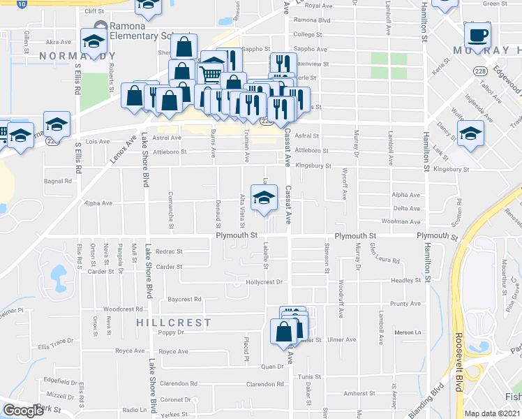 map of restaurants, bars, coffee shops, grocery stores, and more near 1176 Labelle Street in Jacksonville