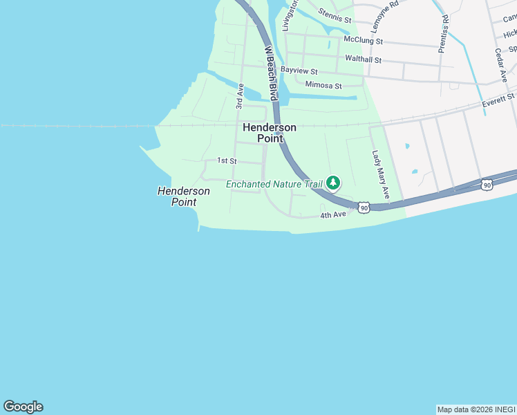 map of restaurants, bars, coffee shops, grocery stores, and more near 101 4th Avenue in Pass Christian