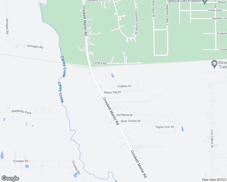 map of restaurants, bars, coffee shops, grocery stores, and more near 10061 Crockett Martin Road in Conroe