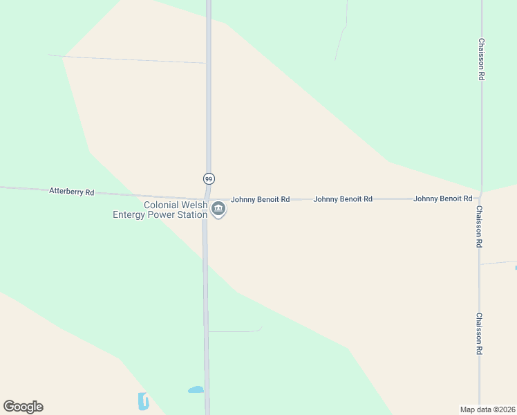 map of restaurants, bars, coffee shops, grocery stores, and more near 12447 Johnny Benoit Road in Welsh