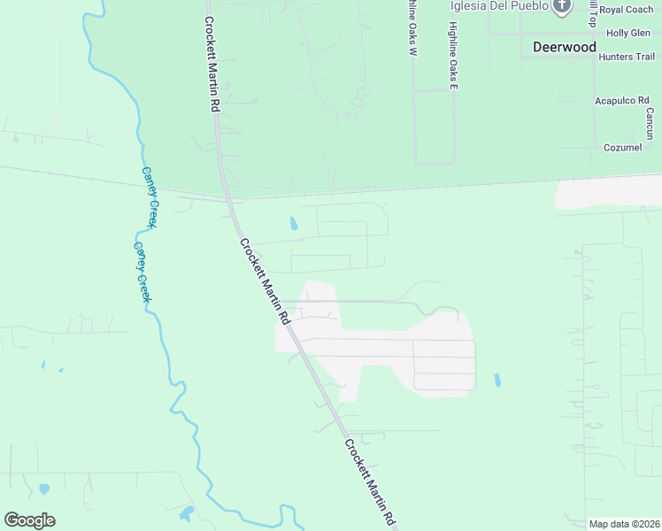 map of restaurants, bars, coffee shops, grocery stores, and more near 10065 Crockett Martin Road in Conroe