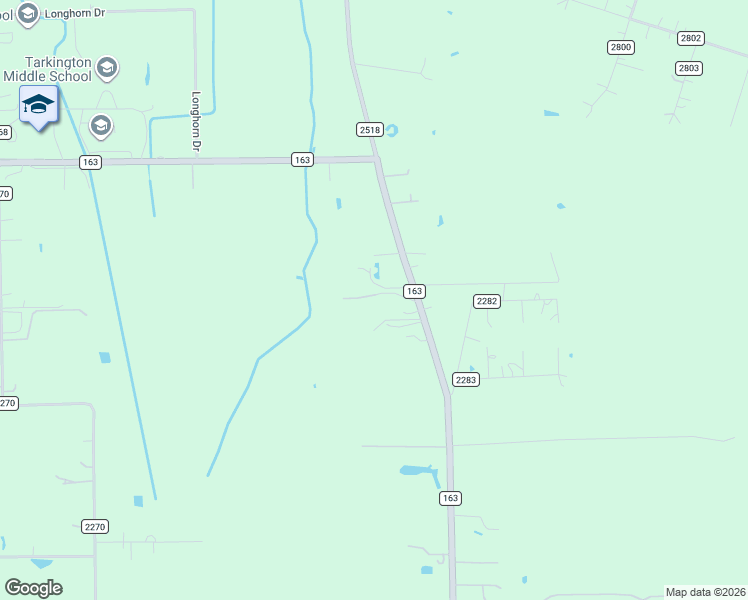 map of restaurants, bars, coffee shops, grocery stores, and more near 1589 Farm to Market 163 in Cleveland