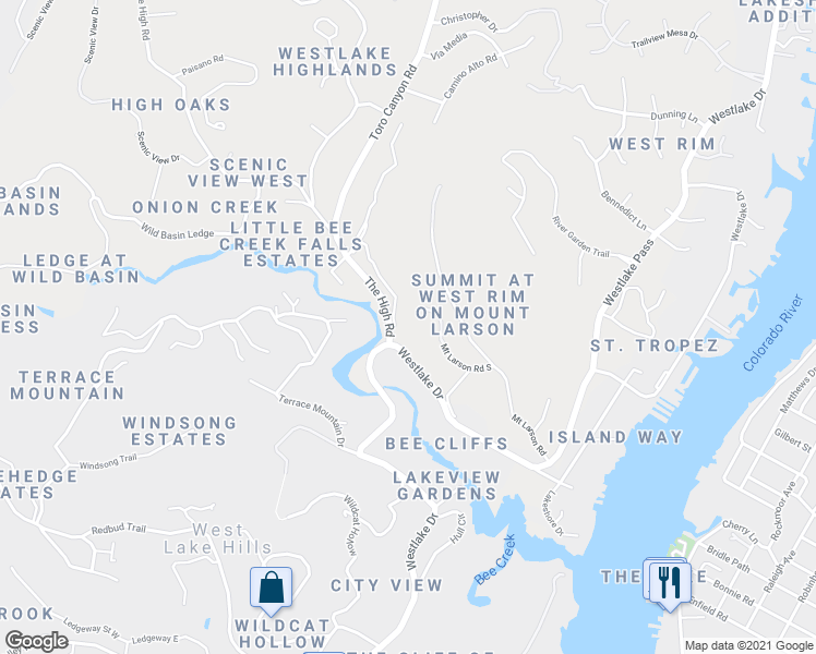 map of restaurants, bars, coffee shops, grocery stores, and more near 600 Logans Lane in Austin