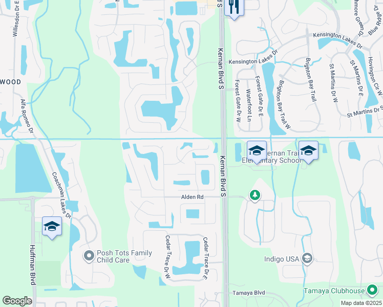 map of restaurants, bars, coffee shops, grocery stores, and more near 12151 Irwin Manor Drive in Jacksonville