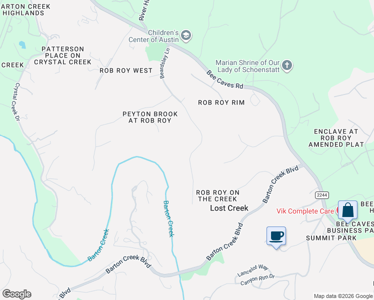 map of restaurants, bars, coffee shops, grocery stores, and more near 604 Beardsley Lane in Austin