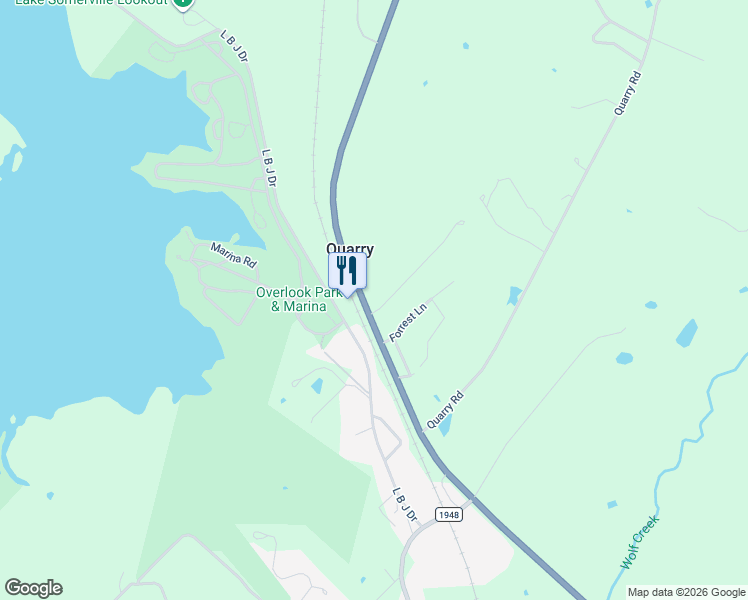 map of restaurants, bars, coffee shops, grocery stores, and more near 75 Cedar Oaks Drive in Brenham