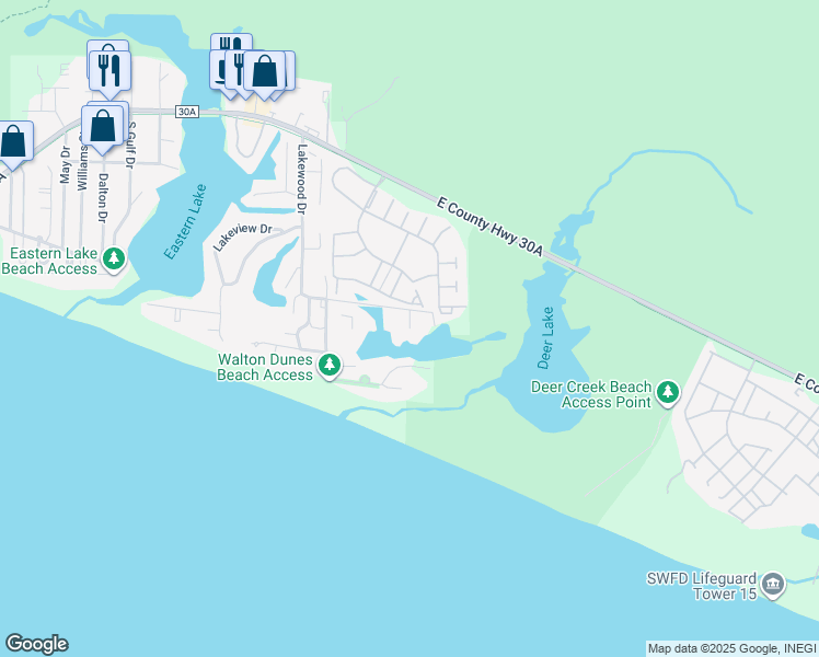 map of restaurants, bars, coffee shops, grocery stores, and more near Mar-A-Lago Boulevard in Santa Rosa Beach