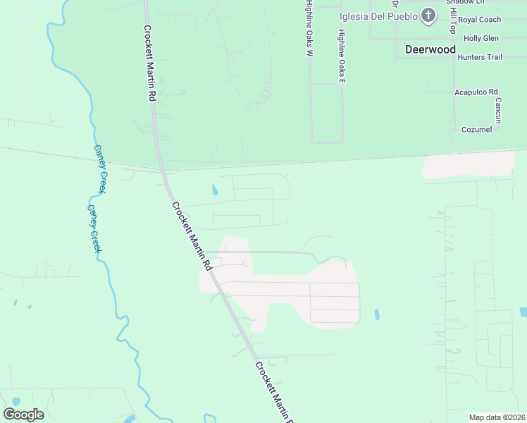 map of restaurants, bars, coffee shops, grocery stores, and more near 9247 Crockett Martin Road in Conroe