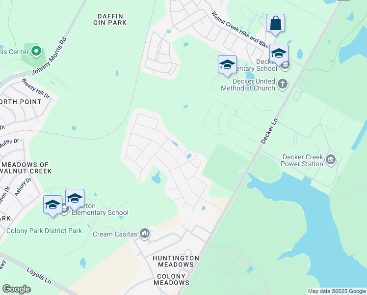 map of restaurants, bars, coffee shops, grocery stores, and more near 8104 Linnie Lane in Austin
