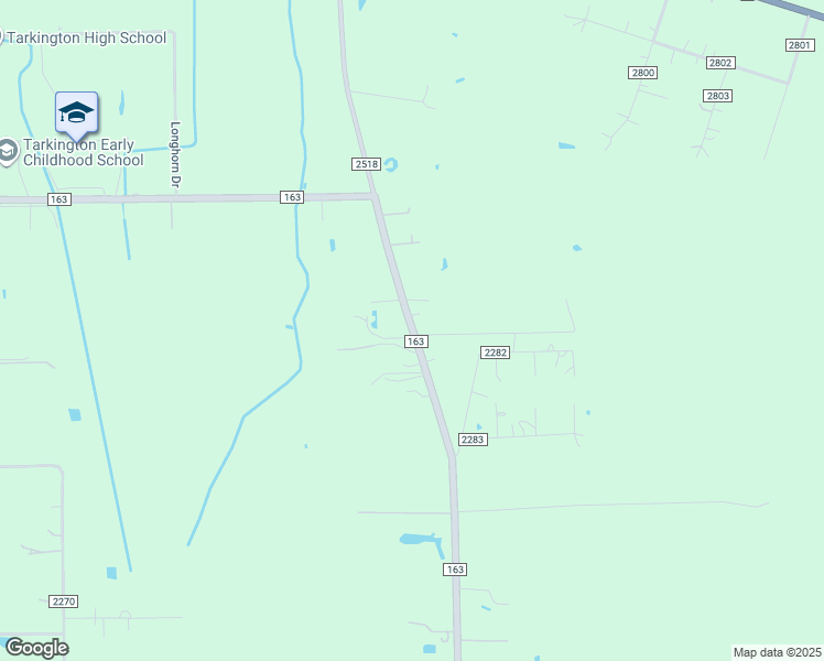 map of restaurants, bars, coffee shops, grocery stores, and more near 1705 Farm to Market 163 in Cleveland