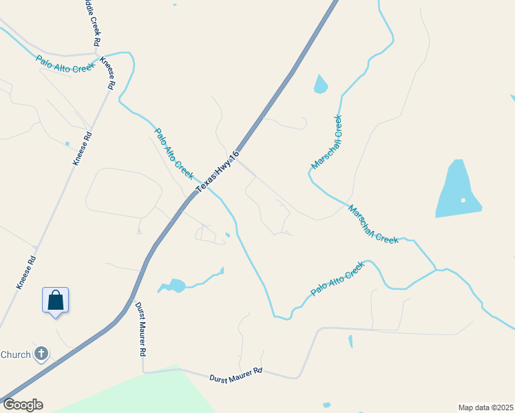 map of restaurants, bars, coffee shops, grocery stores, and more near Palo Alto Ranch Rd in Fredericksburg