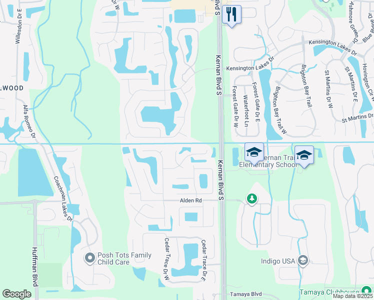 map of restaurants, bars, coffee shops, grocery stores, and more near 12151 Irwin Manor Drive in Jacksonville